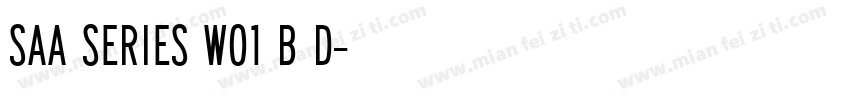 SAA series W01 B D字体转换